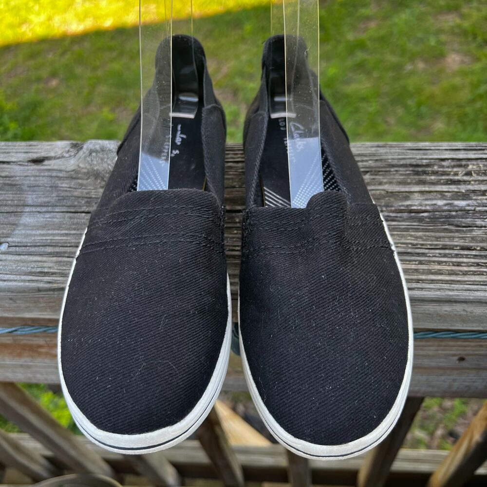 Clarks Cloudsteppers Breeze Step II Pull-On Cushioned Shoes Women's 8.5 Black